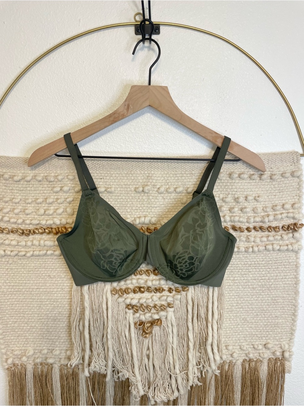 Wacoal Confidence Boost Olive Green Underwire Bra 34D